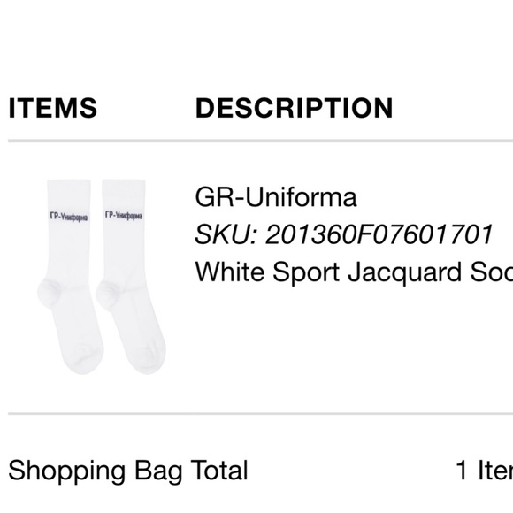 GOSHA RUBCHINSKIY SOCKS - Picture 4 of 4